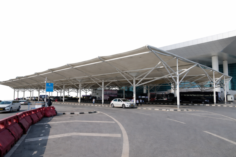 modern airport terminal entrance design